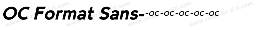 OC Format Sans字体转换